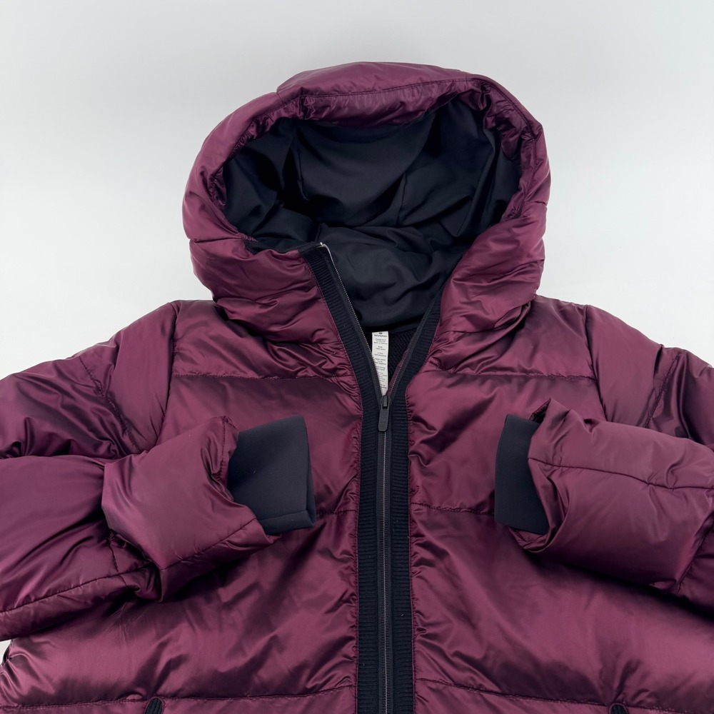 Lululemon Cloudscape Long Jacket Goose Down Puffer Hooded Parka 8 Dark Adobe